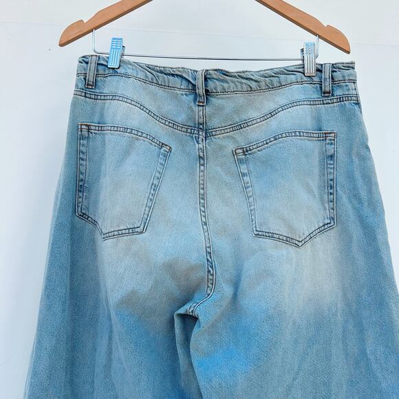 Reformation Jeans Cary High Rise Slouchy Wide Leg Jeans Light Bowen 31 Baggy - Picture 8 of 11